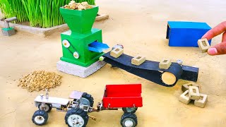 diy tractor bricks machine science project ||