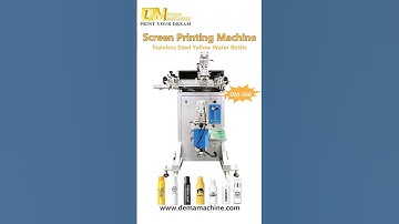 ✨DEMA Semi-Auto Screen Printing Machine for Stainless Steel Yellow Water Bottle