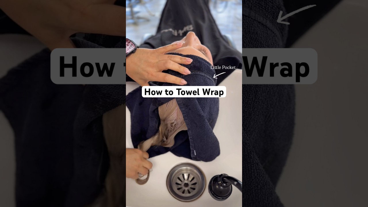 The simple way to towel wrap my clients after a shampoo in the salon #towelwrap