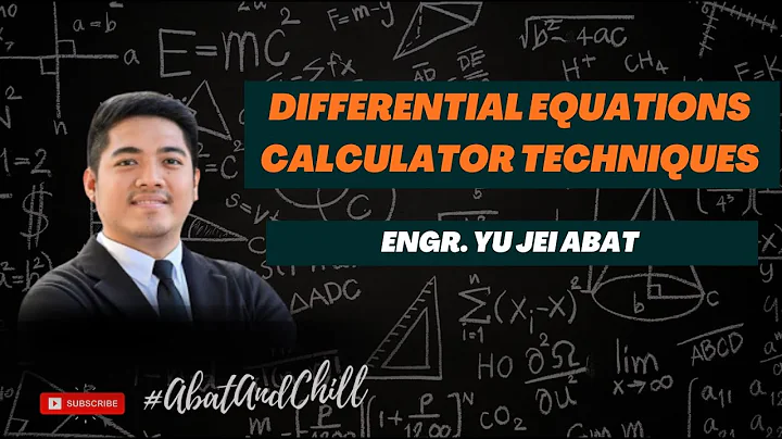 DE Calculator Techniques (Differential Equations - Engr Yu Jei Abat | #AbatAndChill