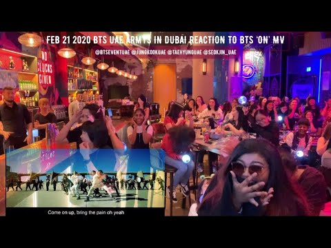 BTS Dubai UAE ARMYS REACTION TO #방탄소년단 BTS ‘ON’ MV Kinetic Manifesto Film : Come Prima [Feb 21]