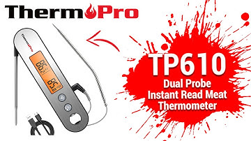 ThermoPro TP610 Dual Probe Instant Read Meat Thermometer Setup Video
