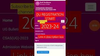 How to fill du registration form 2023 step by step process | Biggest Update | CUET 2023 youtube