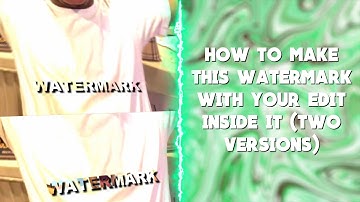 how to make this cool watermark with your edit inside it in ae (2 versions) || afk.anxrchy