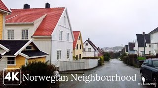 Autumn Ambience Walk in a Stavanger Neighbourhood || Norwegian houses