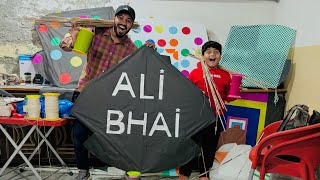 We Made Special Kite For Ali How To Make Kite Basant Manaianas Bhai Ka Hath Cut Gaya