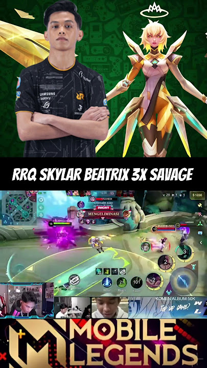 RRQ Skylar beatrix 3x savage moment 🔥 #rrqskylar #beatrix #mlbb #shorts