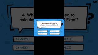 Which formula is used to calculate the sum in MS Excel | Great Mind Official