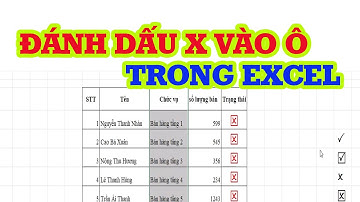 Cách đánh dấu x vào ô vuông trong EXCEL