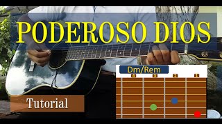Video thumbnail of "Poderoso Dios- (Tutorial de Guitarra Acústica Paso A Paso Fácil ) Marco Barrientos feat. David Reyes"