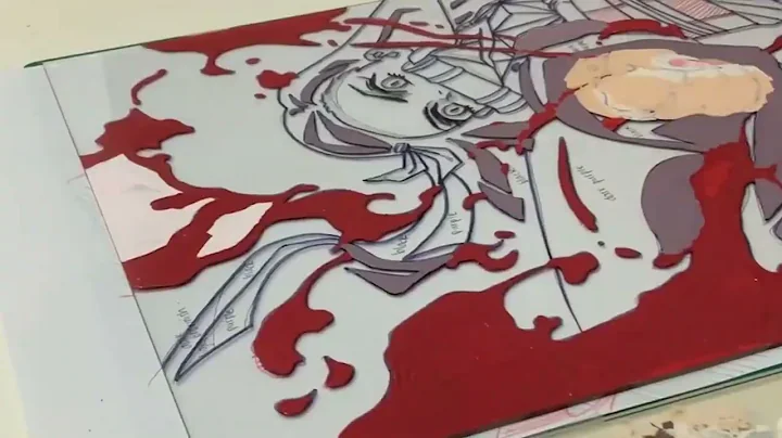 #Anime #Animeglasspainting glass painting丨Demon Slayer丨How to diy anime glass painting~