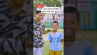 tanya bocil lebih suka pubg atau free fire #shorts