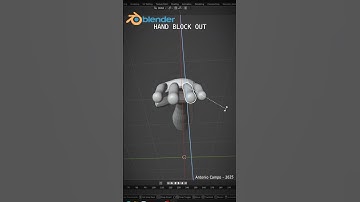 Hand Blockout – 1 min. Blender #blender #sculpt #blockout
