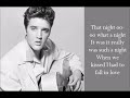 Such a Night - Elvis Presley - (Lyrics)