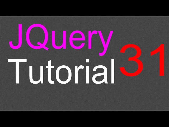 jQuery Tutorial for Beginners - 31 - Tooltip widget options