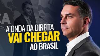 Flávio gives a speech about the future of Brazil at an event in Argentina