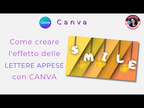 Creare l'effetto delle LETTERE APPESE con Canva