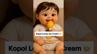 Kopol enjoying a 3D ice cream 🍦🤩 So cool \u0026 tasty! #Shorts #FoodShorts