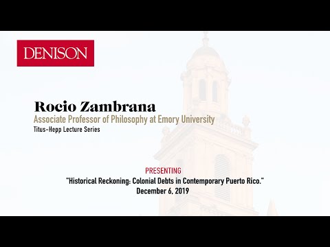 Titus-Hepp Lecture Series: Rocio Zambrana