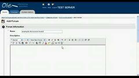 adding a thread to a discussion board in Blackboard