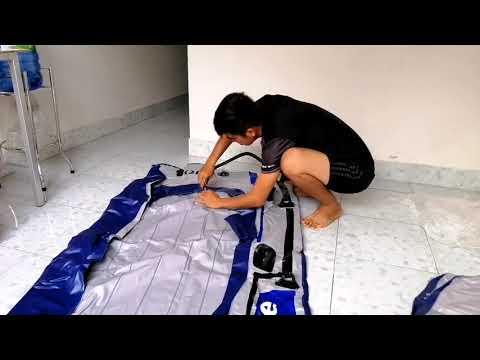 Video Khui hộp Thuyền bơm hơi cao su thuyền câu cá 3 người... - youtube