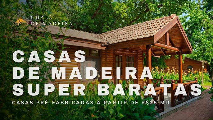 10 Chalés de Madeira mais baratos do Brasil 2023 (Kits Pré-Fabricados  A-Frame) 