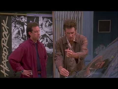 Kramer Breaks the Aerial on Jerry's Van | Seinfeld