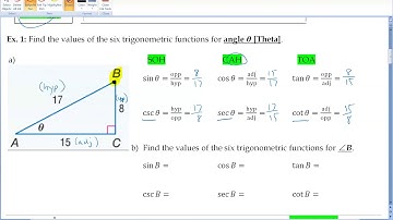 12.1 - Trigonometric Functions in Right Triangles