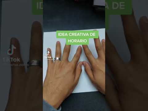 Idea creativa de horario fácil y rápido