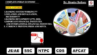 COMPLETE ECONOMICS SSCJE, CGL, RRB NTPC, RRB GROUP D, UPSC PRE, STATE PCS, CDS, AFCAT, NDA I PART-3