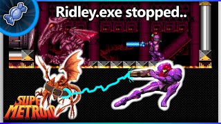 Ridley just FROZE mid-fight in Super Metroid... WHAT? (Glitch)