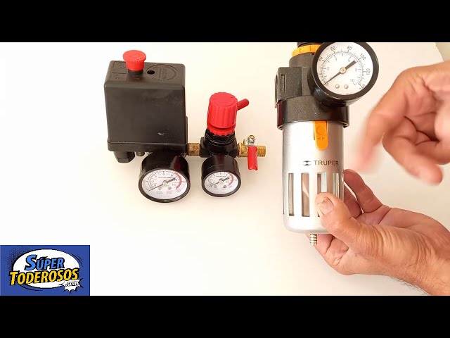 Separador De Agua Y Aceite Para Bomba De Aire - Metal Con Conector Rápido De 8 Mm - Para Infladores De Alta Presión - 56 Cm