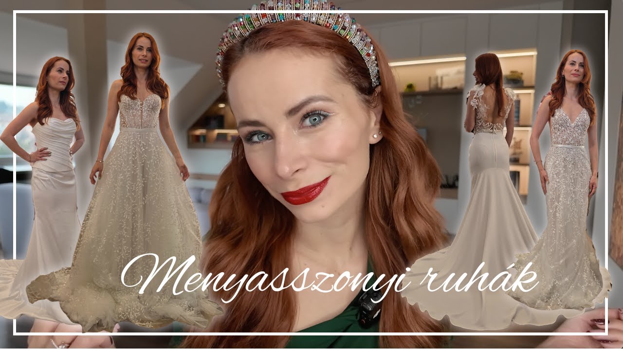 Ezeket a menyasszonyi ruhákat próbáltam 👰 - Karácsonyi smink | Viszkok Fruzsi