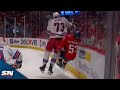 Matt rempe crushes trevor van riemsdyk with huge hit