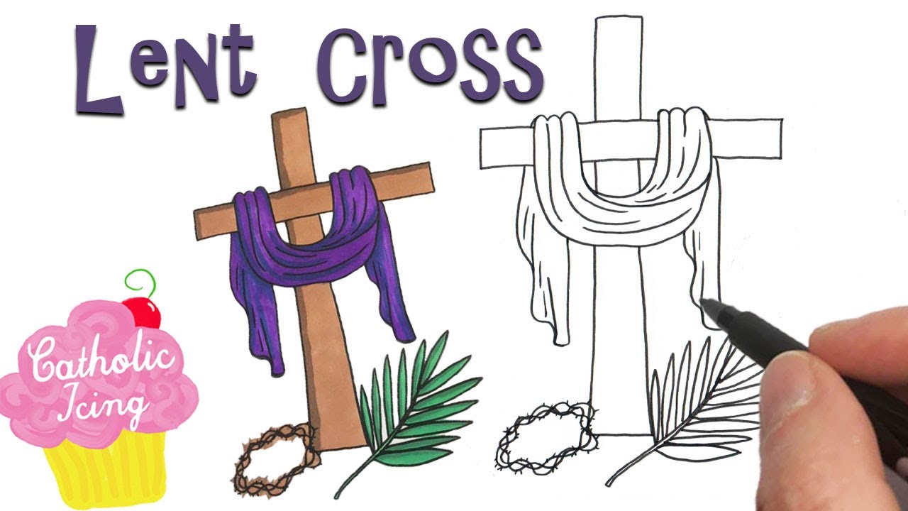 Maduro picnic Enfermedad How To Draw A Cross For Lent (Easy For Kids!)
