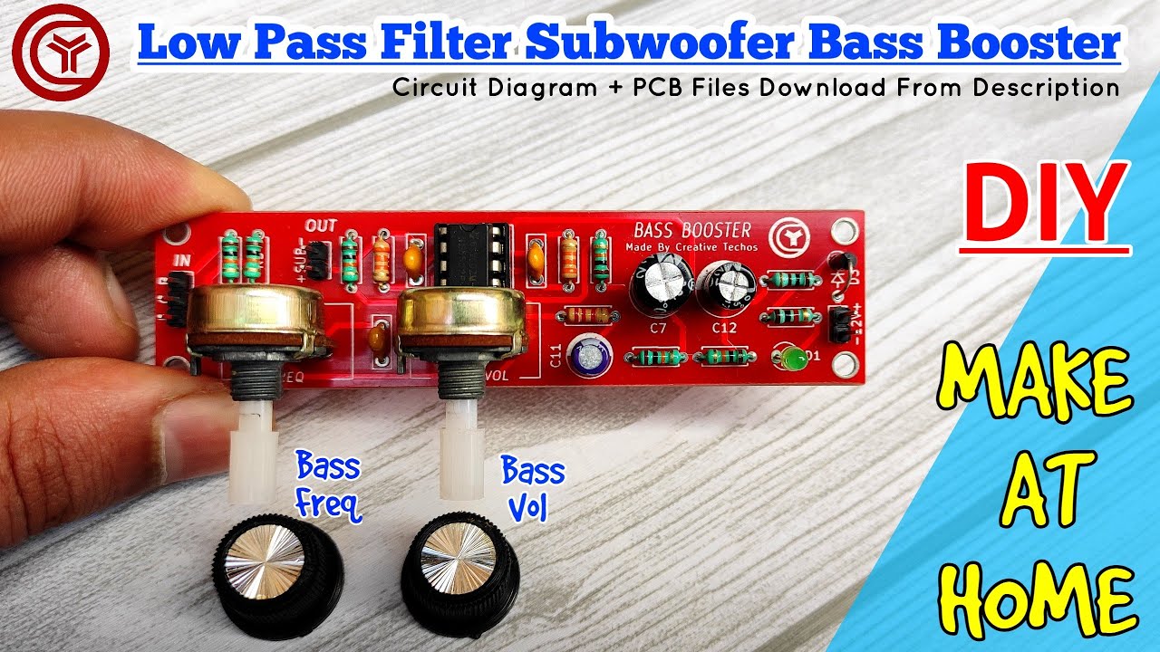 Low pass filter Subwoofer bass booster circuit