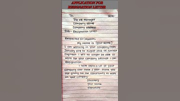 Application for Resignation Letter.Resignation letter kaise likhe.#shorts #viral #trending #short.