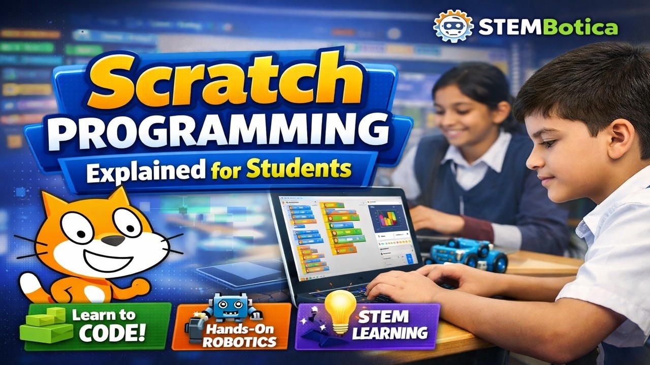 Scratch Programming Explained for Students | Beginner Coding video by STEMBotica || #stembotica