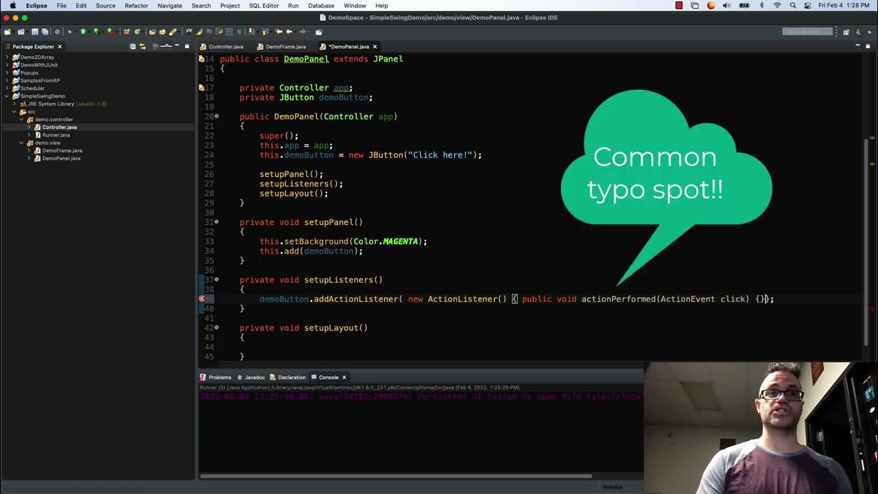 Simple Java GUI Framework Button - YouTube