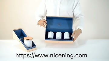 Printing beautiful gift cardboard display boxes pack for three piece perfume candle