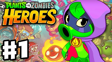 Plants vs. Zombies: Heroes - Gameplay Walkthrough Part 1 - Green Shadow Hero & Intro! (iOS, Android)