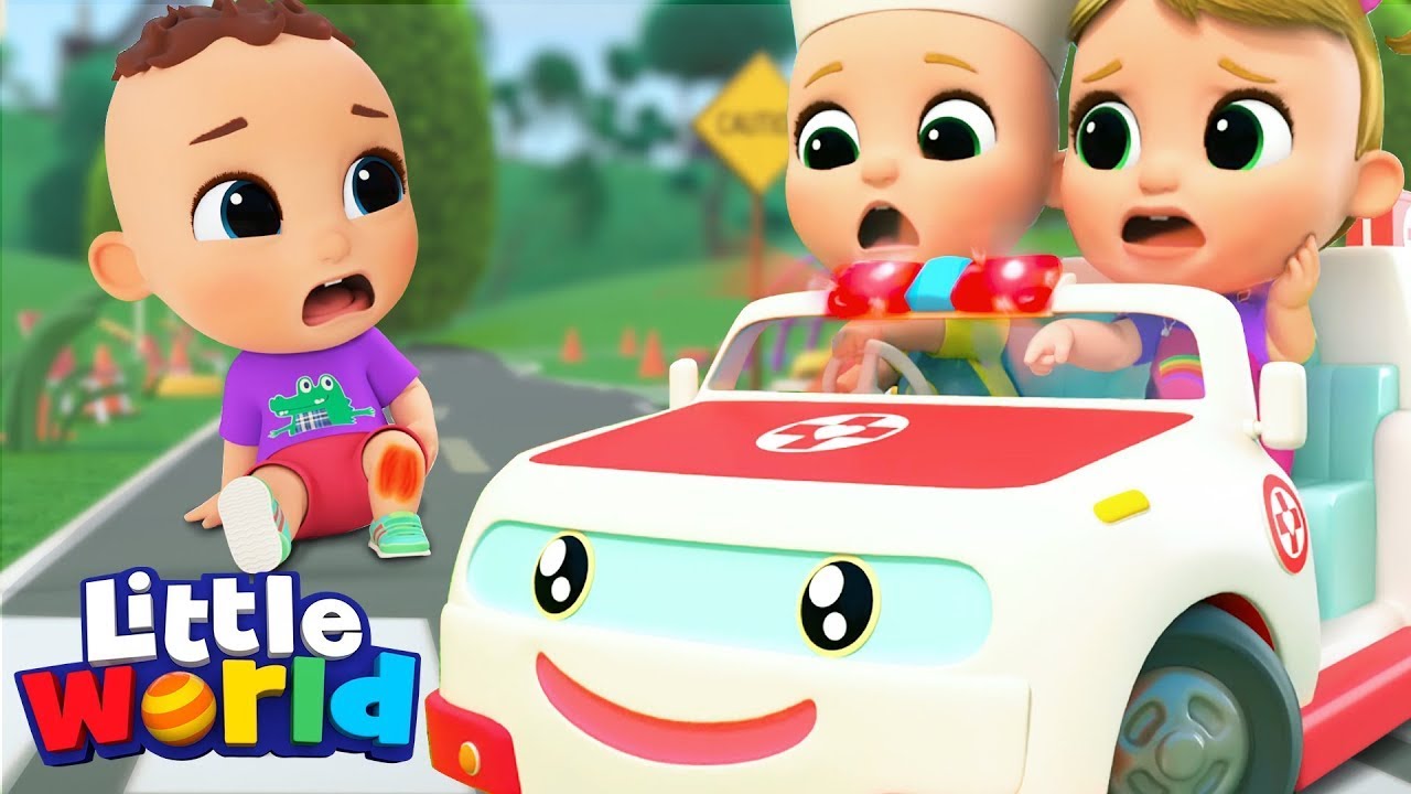 Wheels On The Ambulance - Little Word | Kids Cartoons & Nursery Rhymes | Moonbug Kids