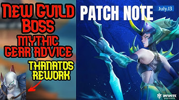 Full Patch Notes New Guild Boss Thanatos Rework Mythic Gear - Infinite Magicraid