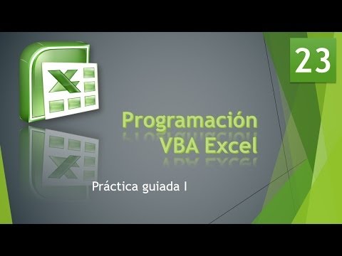 Curso VBA Excel. Trabajo con procedimientos Práctica guiada. Vídeo 23