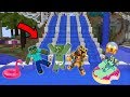 ZOMBIE FAMILY GOES ON A DAY OUT WITH THEIR BABY ZOMBIE TO ENDLESS WATER PARK !! Minecraft Mods