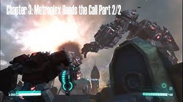 Transformers Fall of Cybertron Gameplay Walkthrough Metroplex Heeds The Call Part 2/2