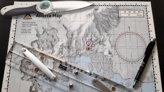 Ancient techniques for mapping an alien planet (using a real map in Subnautica: Below Zero)
