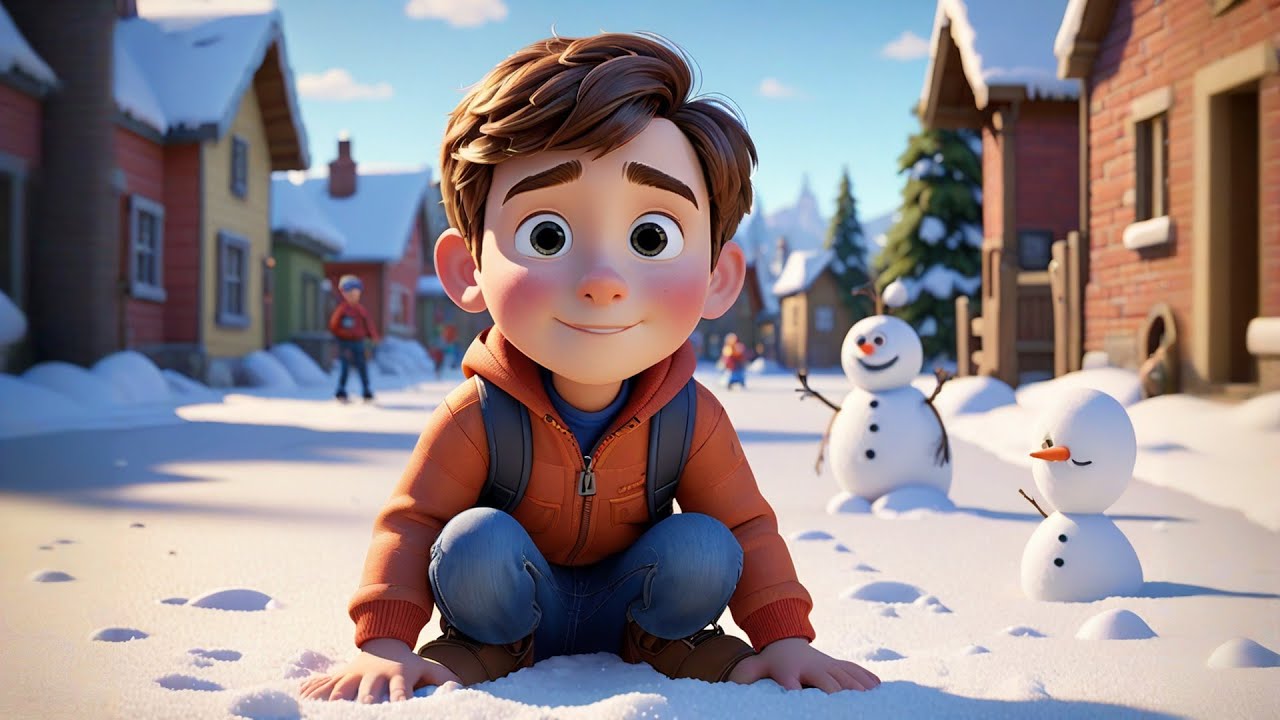 Baby Nino Plays in Snow | Winter Song for Kids | Fun Nursery Rhyme About Snow and Playtime