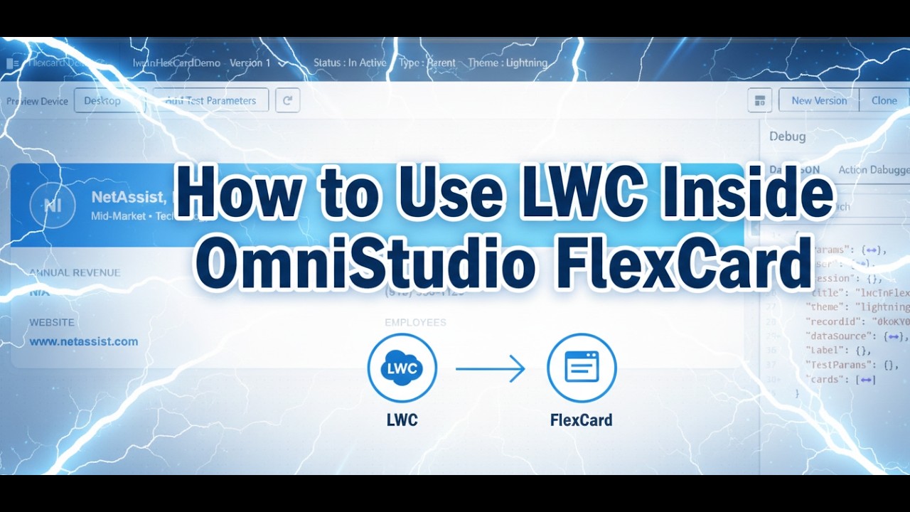 OS80: Как использовать LWC внутри OmniStudio FlexCard (ПРОСТО) || Передача recordId и доступа с п...