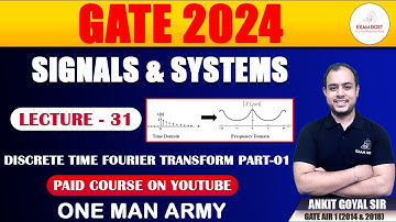 Discrete Time Fourier Transform Part-01 | Signals & Systems | GATE 2024 | Ankit Goyal | One Man Army